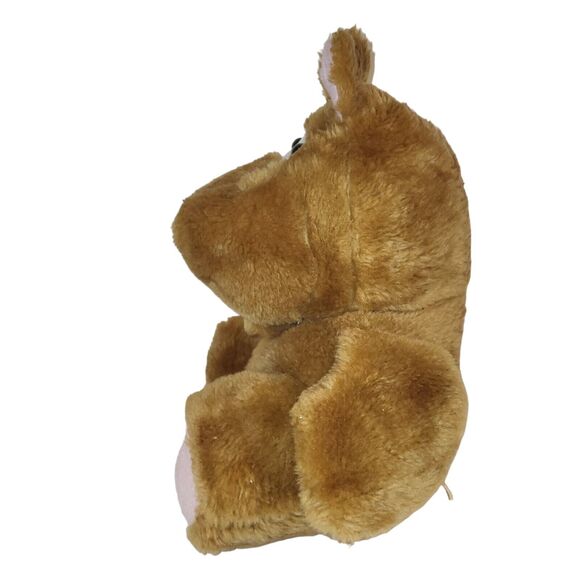 Vintage Animal Fair‎ Inc Plush Hippo Sitting Brown Stuffed Animal #9609A 10" - Picture 5 of 10